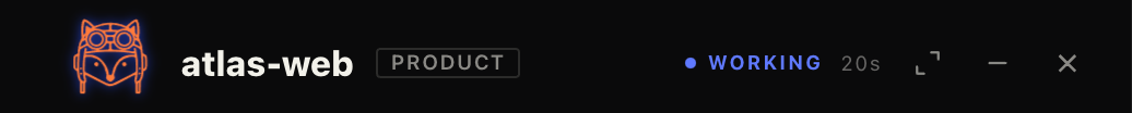 A grid tile's header controls